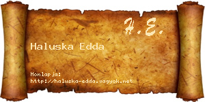 Haluska Edda névjegykártya